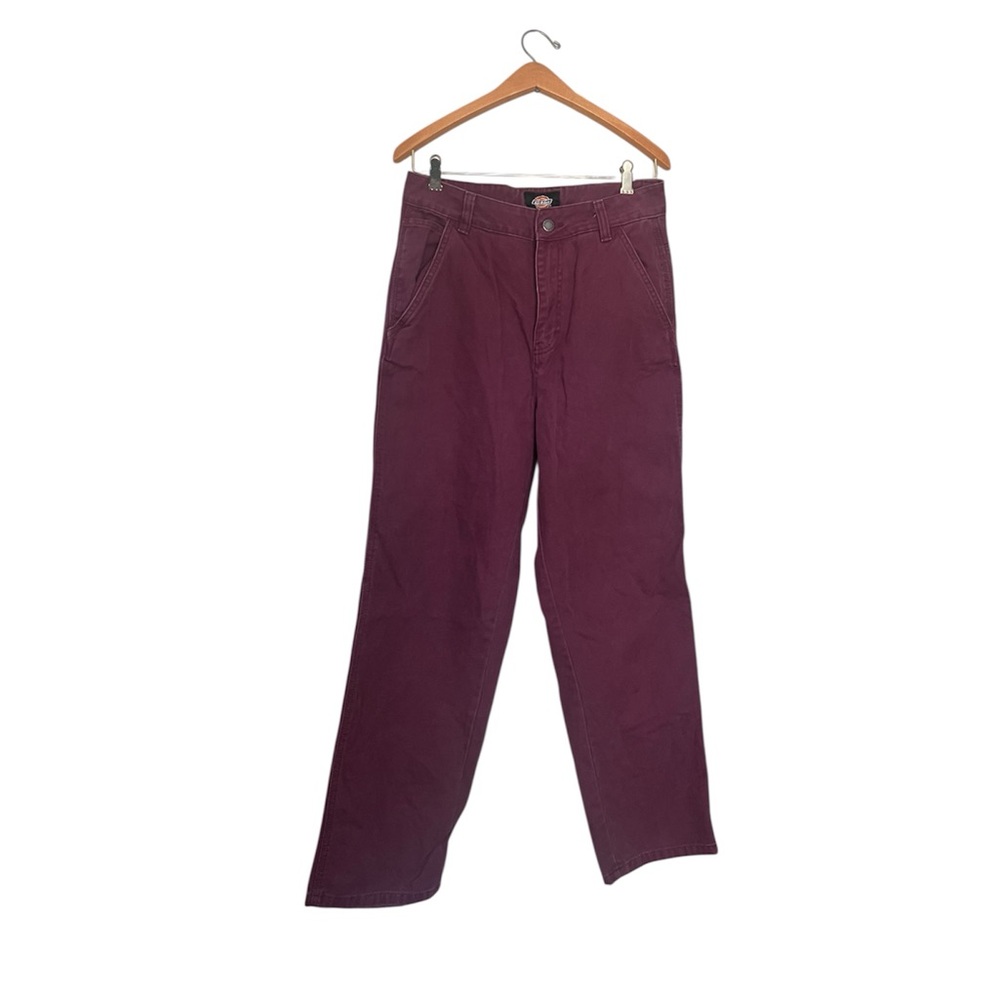 Dickies Duck Canvas Pants Burgundy Eggplant Purple Women’s 10